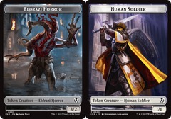 Eldrazi Horror (1) // Human Soldier (3) Token - Foil